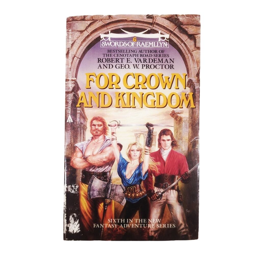 For Crown And Kingdom Vardeman Proctor 1987 First Ed Fantasy Ace Mass Market PB